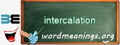 WordMeaning blackboard for intercalation